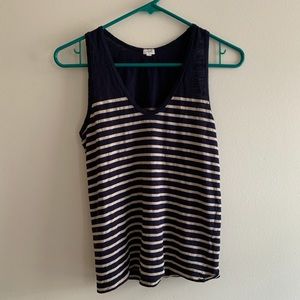 Jcrew tan & Navy tank